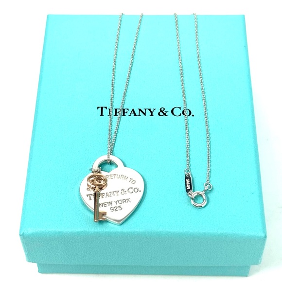 Authentic Tiffany & co. Return To Heart Tag / Key Necklace. - Picture 12 of 13